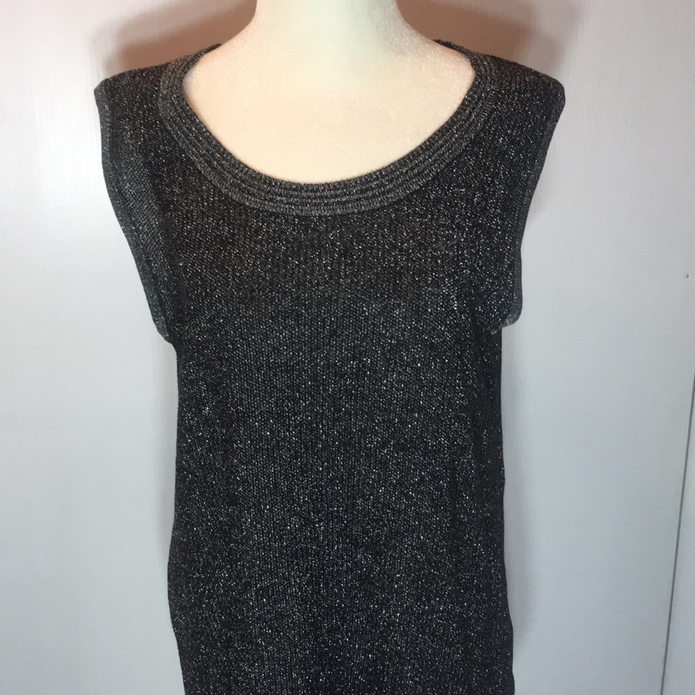 Laura Petites sleeveless sweater with sparkle Sz L